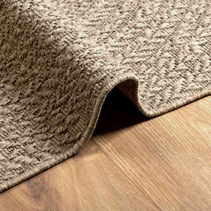 Tappeto ZIZUR Beige 120x170 cm Effetto Juta per Interni ed Esterni