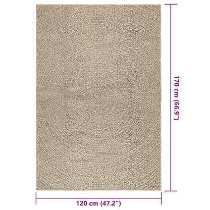 Tappeto ZIZUR Beige 120x170 cm Effetto Juta per Interni ed Esterni