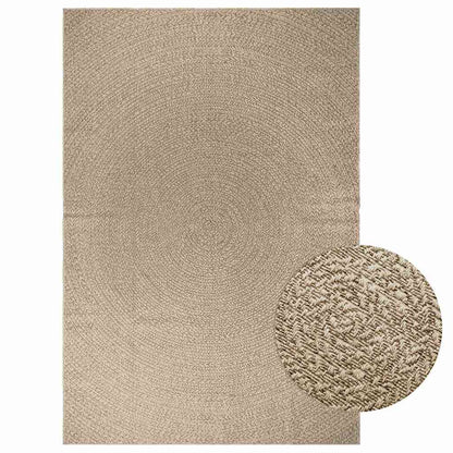 Tappeto ZIZUR Beige 200x290 cm Effetto Juta per Interni ed Esterni