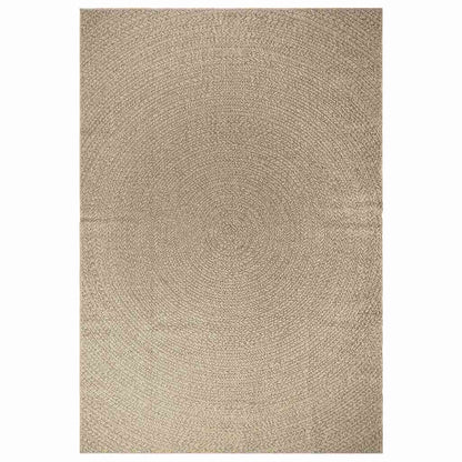 Tappeto ZIZUR Beige 200x290 cm Effetto Juta per Interni ed Esterni