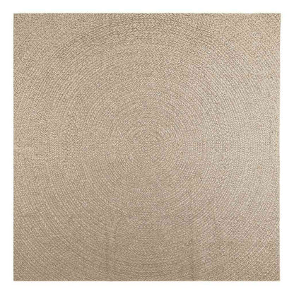 Tappeto ZIZUR Beige 240x240 cm Effetto Juta per Interni ed Esterni