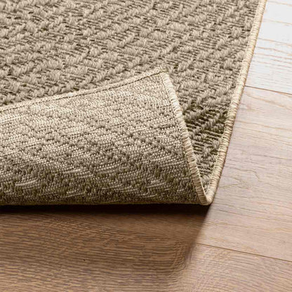 Tappeto ZIZUR Beige 240x240 cm Effetto Juta per Interni ed Esterni