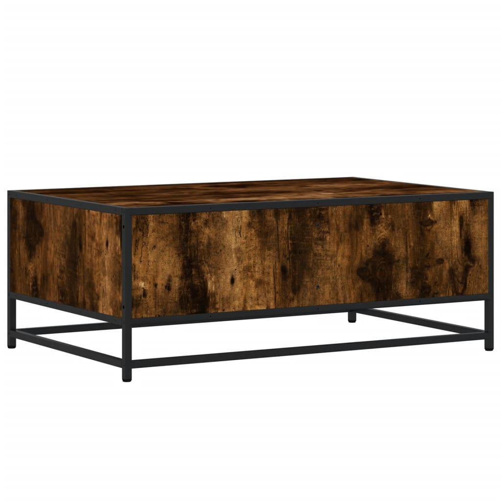 Couchtisch Räuchereiche 90x57x35 cm Holzwerkstoff und Metall