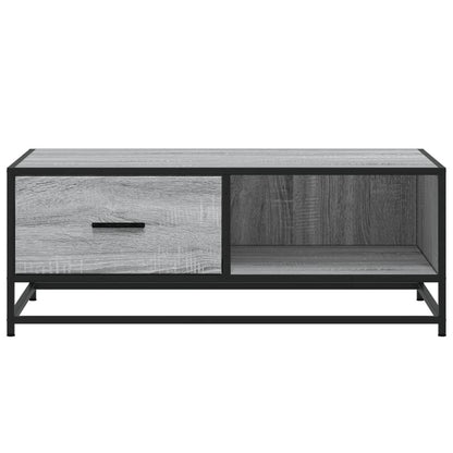 Couchtisch Grau Sonoma 90x57x35 cm Holzwerkstoff und Metall