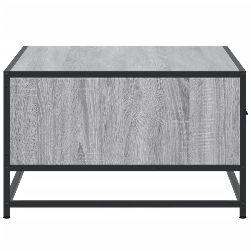 Couchtisch Grau Sonoma 90x57x35 cm Holzwerkstoff und Metall