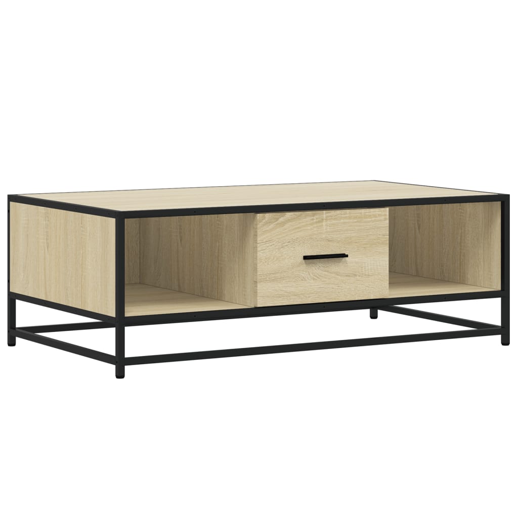 Couchtisch Sonoma-Eiche 100x57x35 cm Holzwerkstoff und Metall