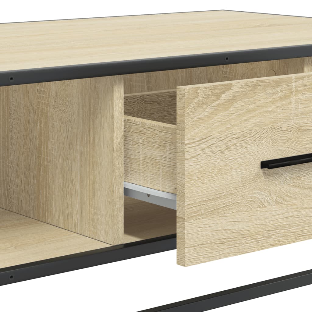 Couchtisch Sonoma-Eiche 100x57x35 cm Holzwerkstoff und Metall