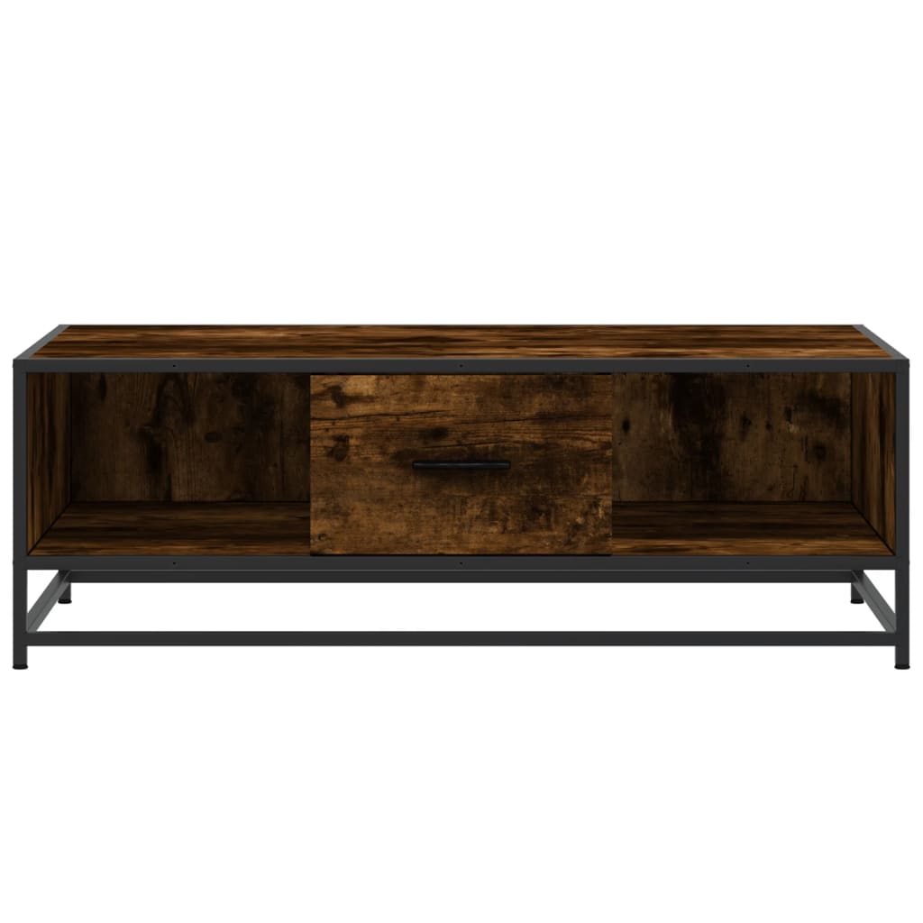 Couchtisch Räuchereiche 100x57x35 cm Holzwerkstoff und Metall