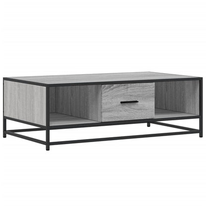 Couchtisch Grau Sonoma 100x57x35 cm Holzwerkstoff und Metall