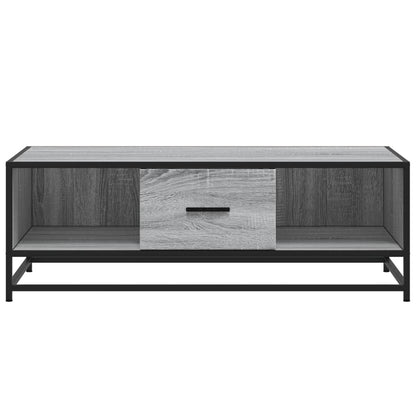 Couchtisch Grau Sonoma 100x57x35 cm Holzwerkstoff und Metall