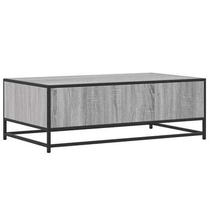 Couchtisch Grau Sonoma 100x57x35 cm Holzwerkstoff und Metall