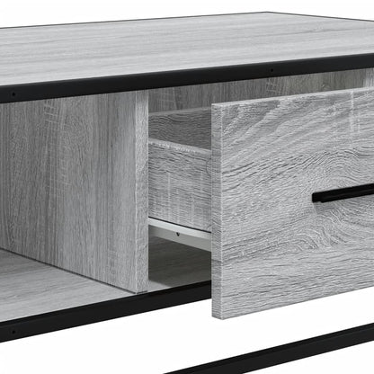 Couchtisch Grau Sonoma 100x57x35 cm Holzwerkstoff und Metall