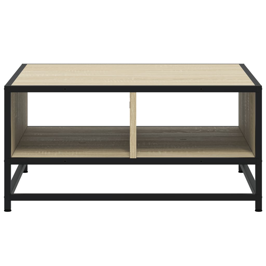 Couchtisch Sonoma-Eiche 60,5x60,5x30cm Holzwerkstoff und Metall