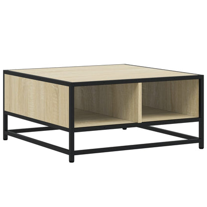 Couchtisch Sonoma-Eiche 60,5x60,5x30cm Holzwerkstoff und Metall