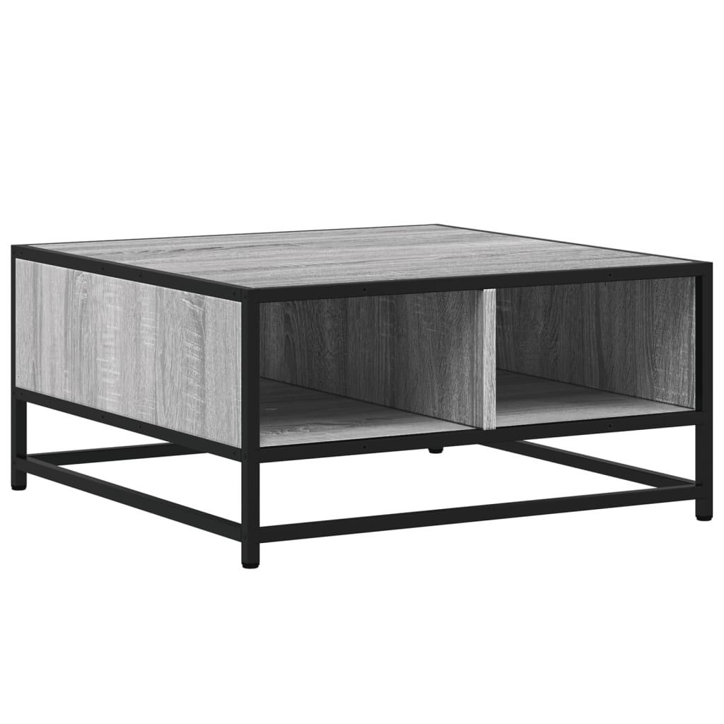 Couchtisch Grau Sonoma 60,5x60,5x30 cm Holzwerkstoff und Metall