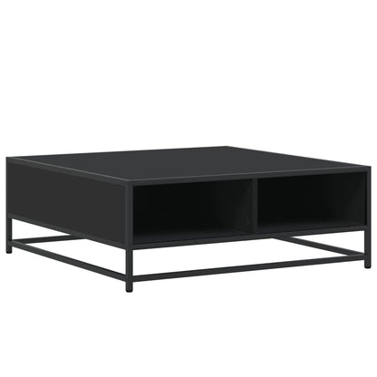 Couchtisch Schwarz 80x80x30 cm Holzwerkstoff und Metall