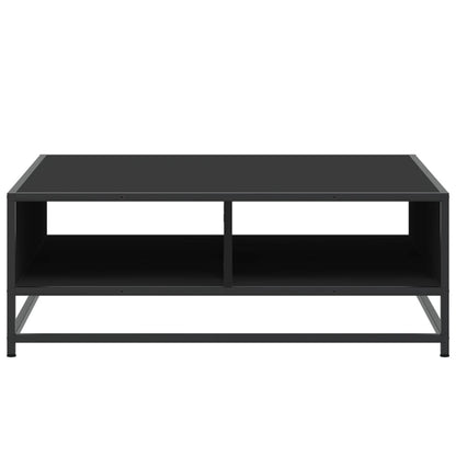 Couchtisch Schwarz 80x80x30 cm Holzwerkstoff und Metall