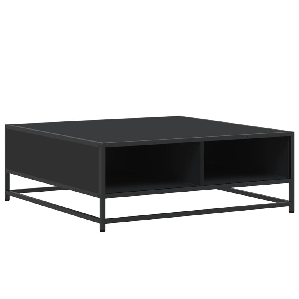 Couchtisch Schwarz 80x80x30 cm Holzwerkstoff und Metall