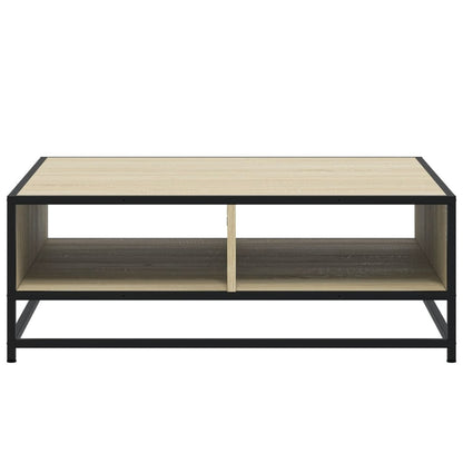 Couchtisch Sonoma-Eiche 80x80x30 cm Holzwerkstoff und Metall