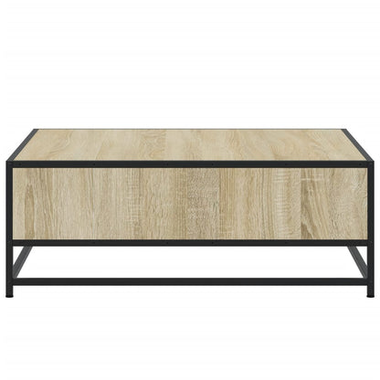 Couchtisch Sonoma-Eiche 80x80x30 cm Holzwerkstoff und Metall