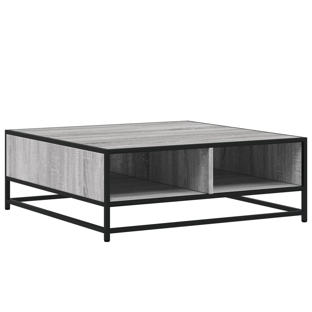 Couchtisch Grau Sonoma 80x80x30 cm Holzwerkstoff und Metall