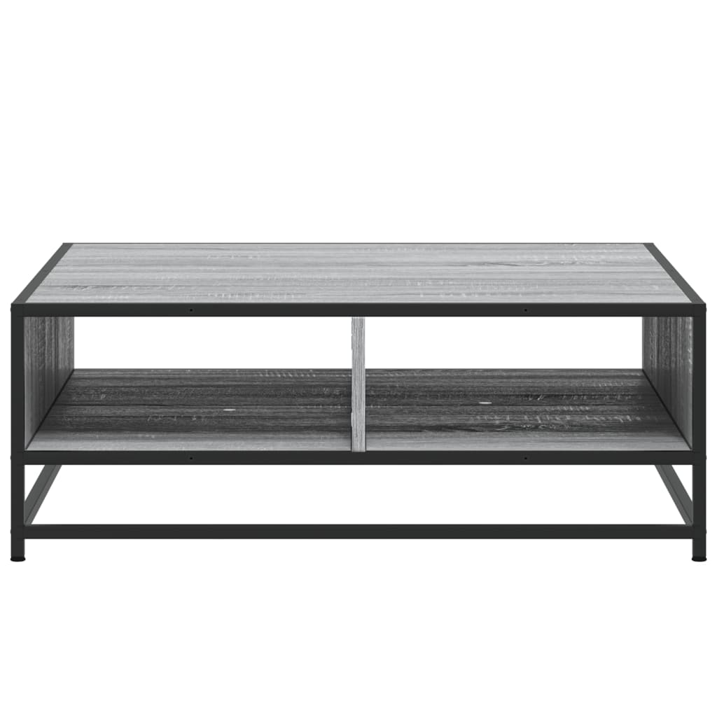 Couchtisch Grau Sonoma 80x80x30 cm Holzwerkstoff und Metall