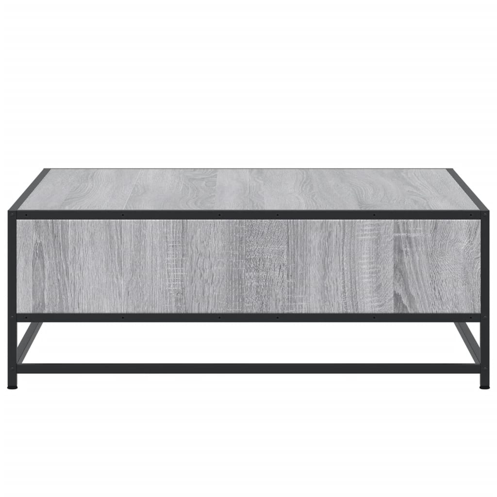 Couchtisch Grau Sonoma 80x80x30 cm Holzwerkstoff und Metall