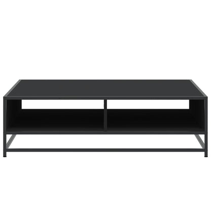 Couchtisch Schwarz 100x100x30 cm Holzwerkstoff und Metall