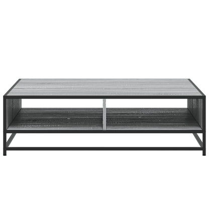 Couchtisch Grau Sonoma 100x100x30 cm Holzwerkstoff und Metall