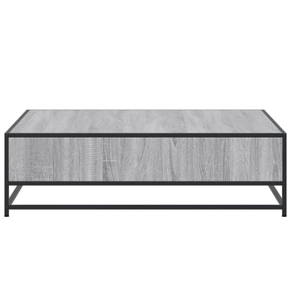 Couchtisch Grau Sonoma 100x100x30 cm Holzwerkstoff und Metall