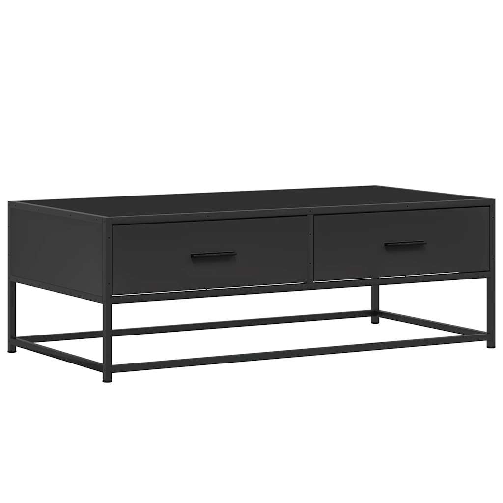 Couchtisch Schwarz 100x50x35 cm Holzwerkstoff und Metall