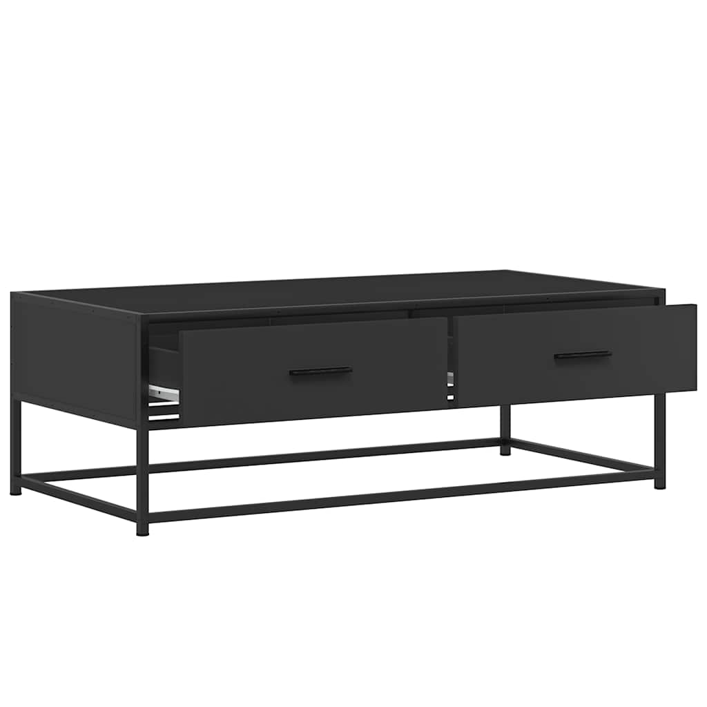 Couchtisch Schwarz 100x50x35 cm Holzwerkstoff und Metall