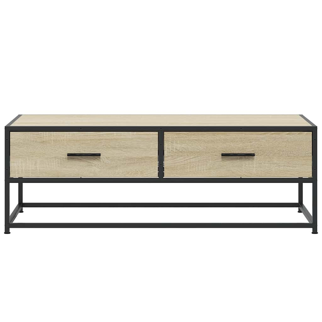 Couchtisch Sonoma-Eiche 100x50x35 cm Holzwerkstoff und Metall