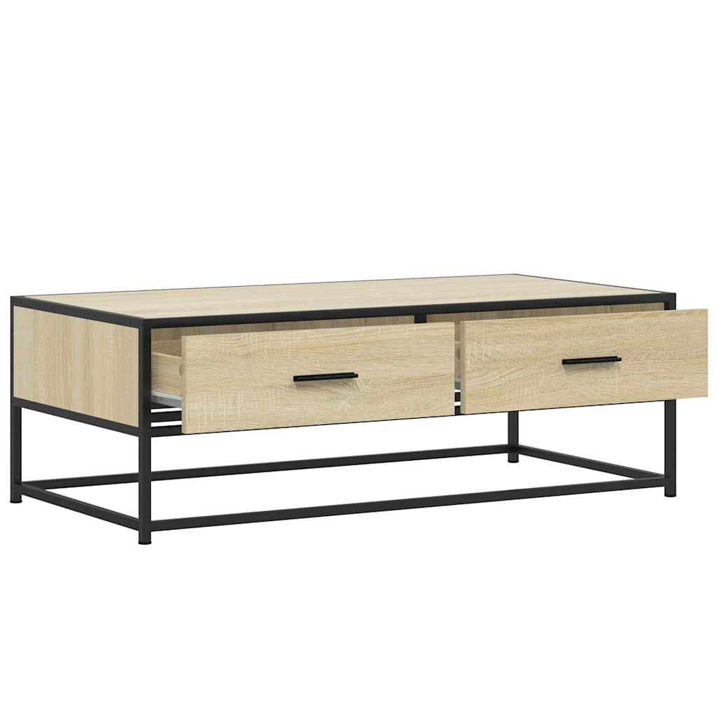 Couchtisch Sonoma-Eiche 100x50x35 cm Holzwerkstoff und Metall