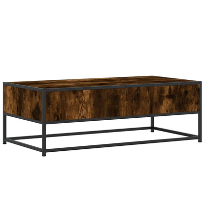 Couchtisch Räuchereiche 100x50x35 cm Holzwerkstoff und Metall