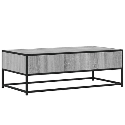 Couchtisch Grau Sonoma 100x50x35 cm Holzwerkstoff und Metall