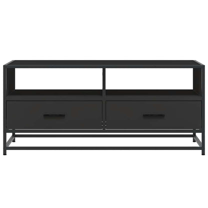 Couchtisch Schwarz 100x50x45 cm Holzwerkstoff und Metall