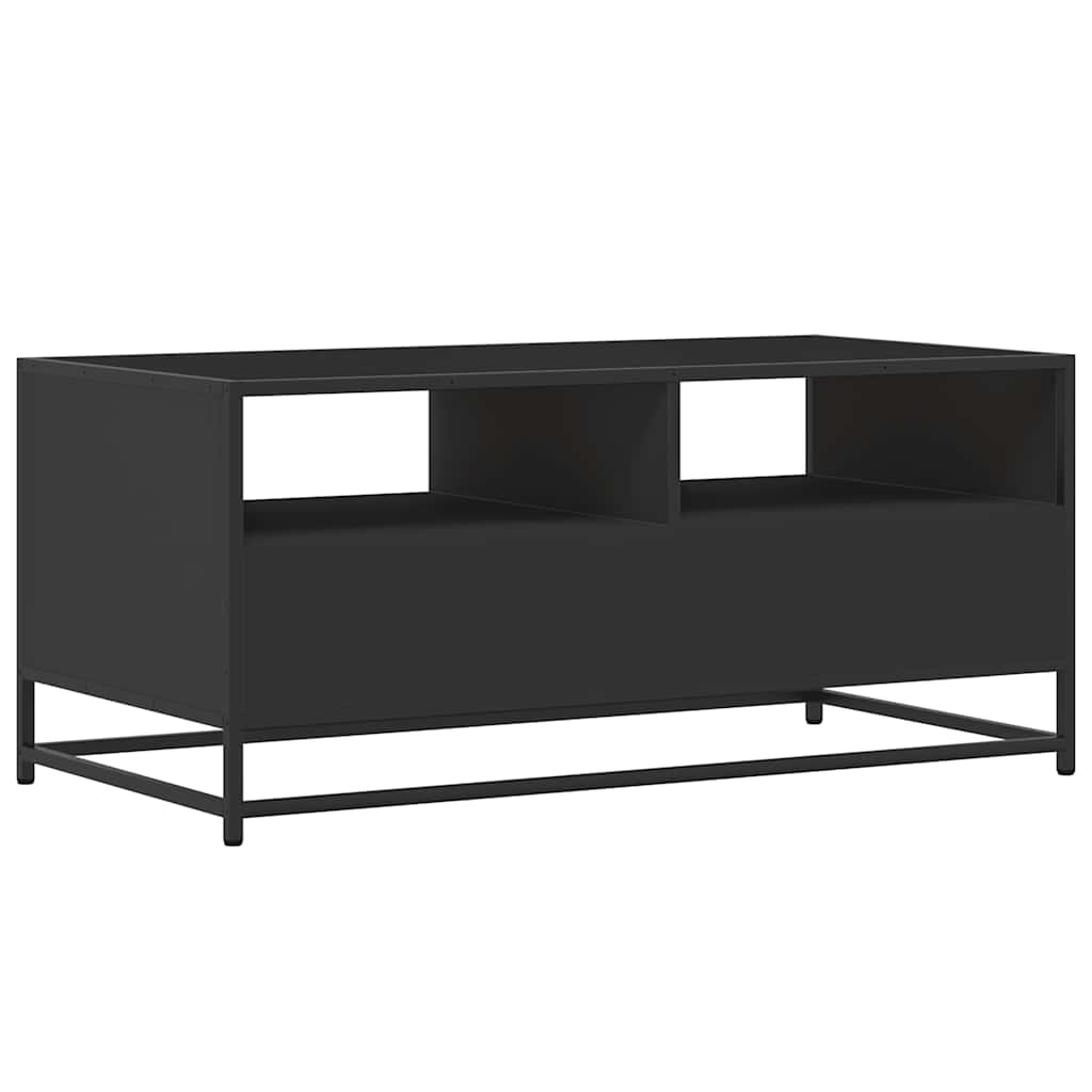 Couchtisch Schwarz 100x50x45 cm Holzwerkstoff und Metall