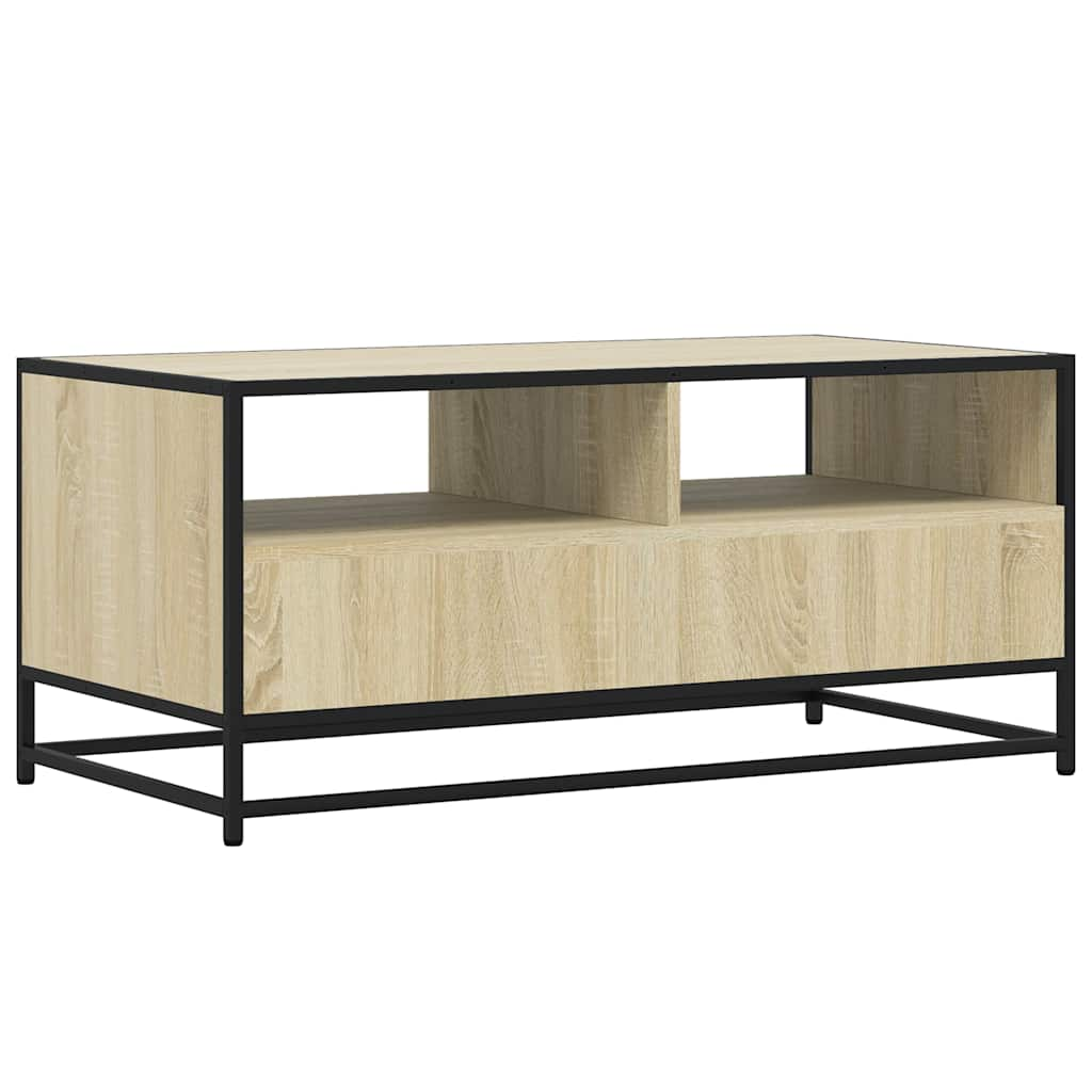 Couchtisch Sonoma-Eiche 100x50x45 cm Holzwerkstoff und Metall