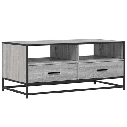 Couchtisch Grau Sonoma 100x50x45 cm Holzwerkstoff und Metall