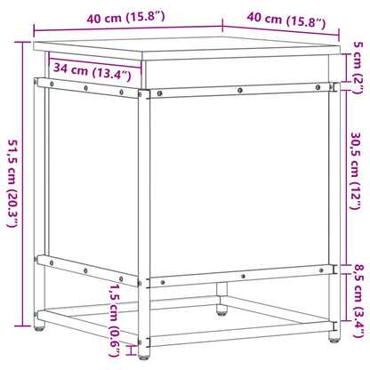 Aufbewahrungsbox mit Deckel Sonoma 40x40x51,5 cm Holzwerkstoff