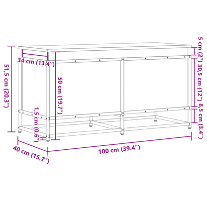 Aufbewahrungsbox mit Deckel Sonoma 100x40x51,5 cm Holzwerkstoff