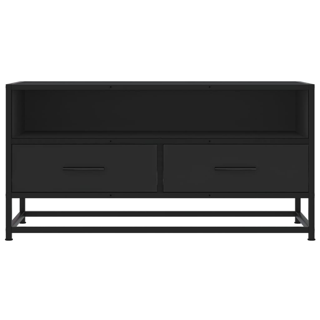 TV-Schrank Schwarz 80x34,5x40 cm Holzwerkstoff und Metall