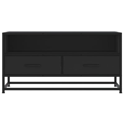 TV-Schrank Schwarz 80x34,5x40 cm Holzwerkstoff und Metall