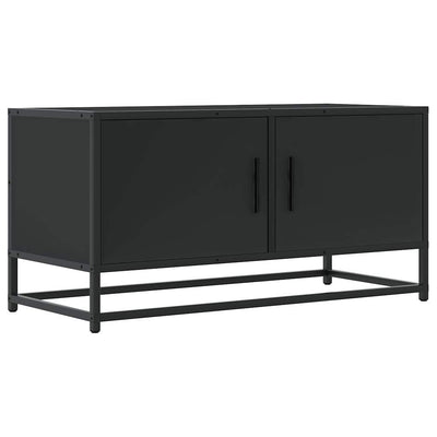 TV-Schrank Schwarz 80x34,5x40 cm Holzwerkstoff und Metall