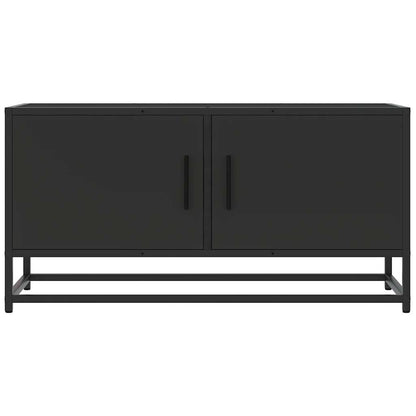 TV-Schrank Schwarz 80x34,5x40 cm Holzwerkstoff und Metall