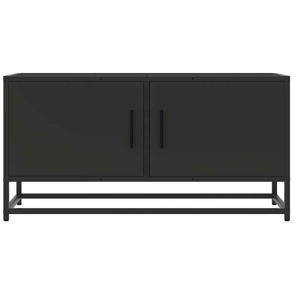 TV-Schrank Schwarz 80x34,5x40 cm Holzwerkstoff und Metall