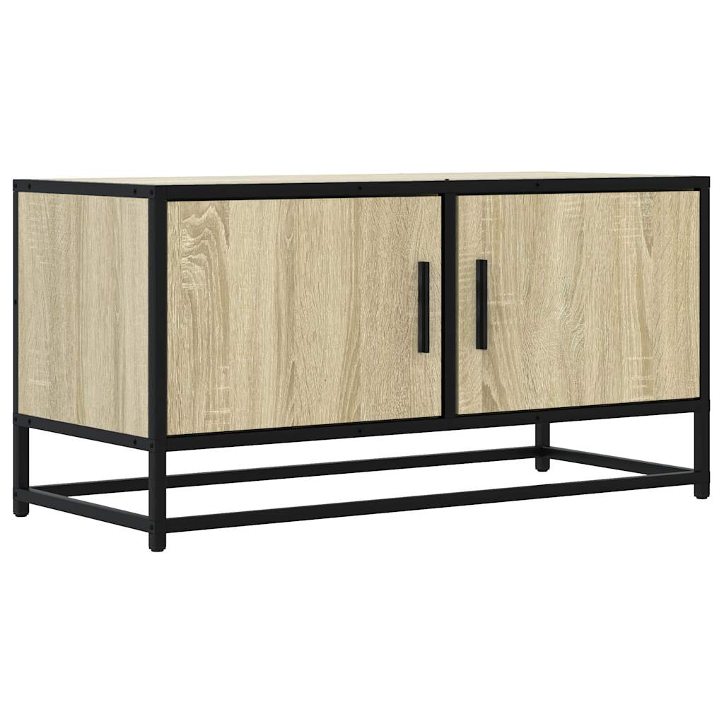 TV-Schrank Sonoma-Eiche 80x34,5x40 cm Holzwerkstoff und Metall