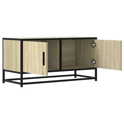 TV-Schrank Sonoma-Eiche 80x34,5x40 cm Holzwerkstoff und Metall