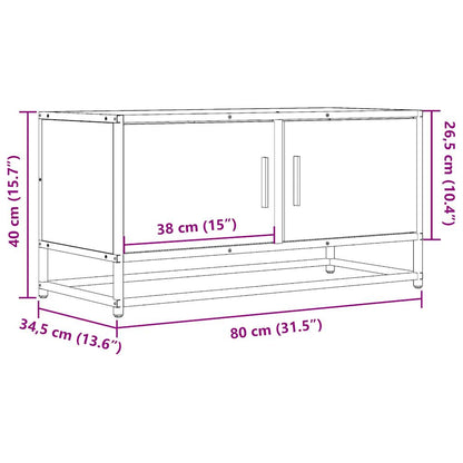 TV-Schrank Sonoma-Eiche 80x34,5x40 cm Holzwerkstoff und Metall